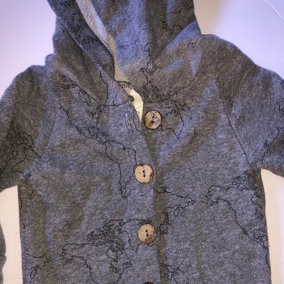 Childhood Clothing Maps Winter Hooded Romper - Picture 4 of 5